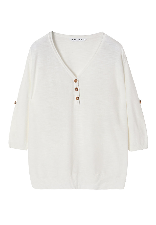 HÖLGYEK PAMUT BLÚZ FELGÖNGYÖLT UJJÚ - LILA HÖLGYEK PAMUT BLÚZ FELGÖNGYÖLT UJJÚ - LILA EKRÜ 5