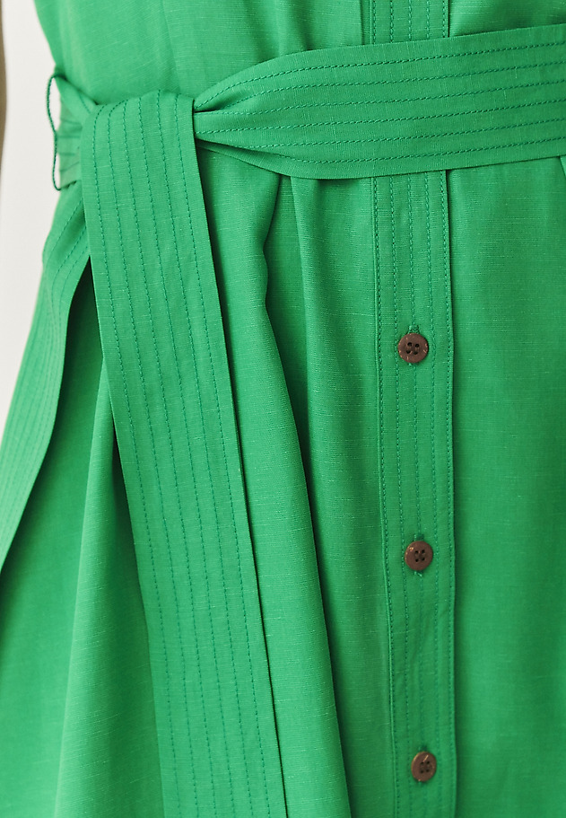 SHORT SLEEVE SHIRT DRESS - NICOLETTA 1 SHORT SLEEVE SHIRT DRESS - NICOLETTA 1 ZIELONY 5