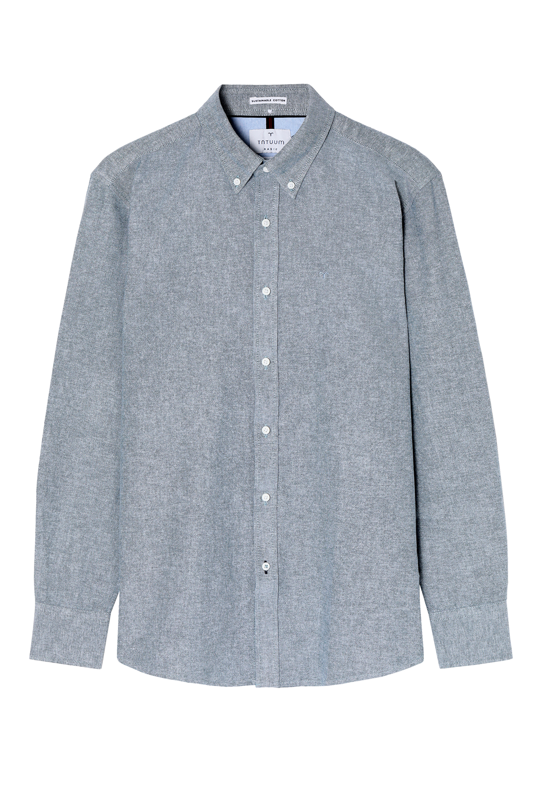 BAWEŁNIANA KOSZULA MĘSKA Z DŁUGIM RĘKAWEM - BELLEN CLASSIC