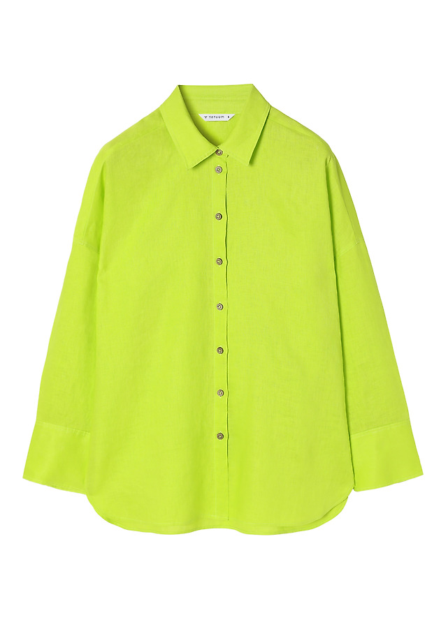 LADIES’ COMFORTABLE LINEN SHIRT - ANDRAGIA 1 LADIES’ COMFORTABLE LINEN SHIRT - ANDRAGIA 1 ZIELONY 6