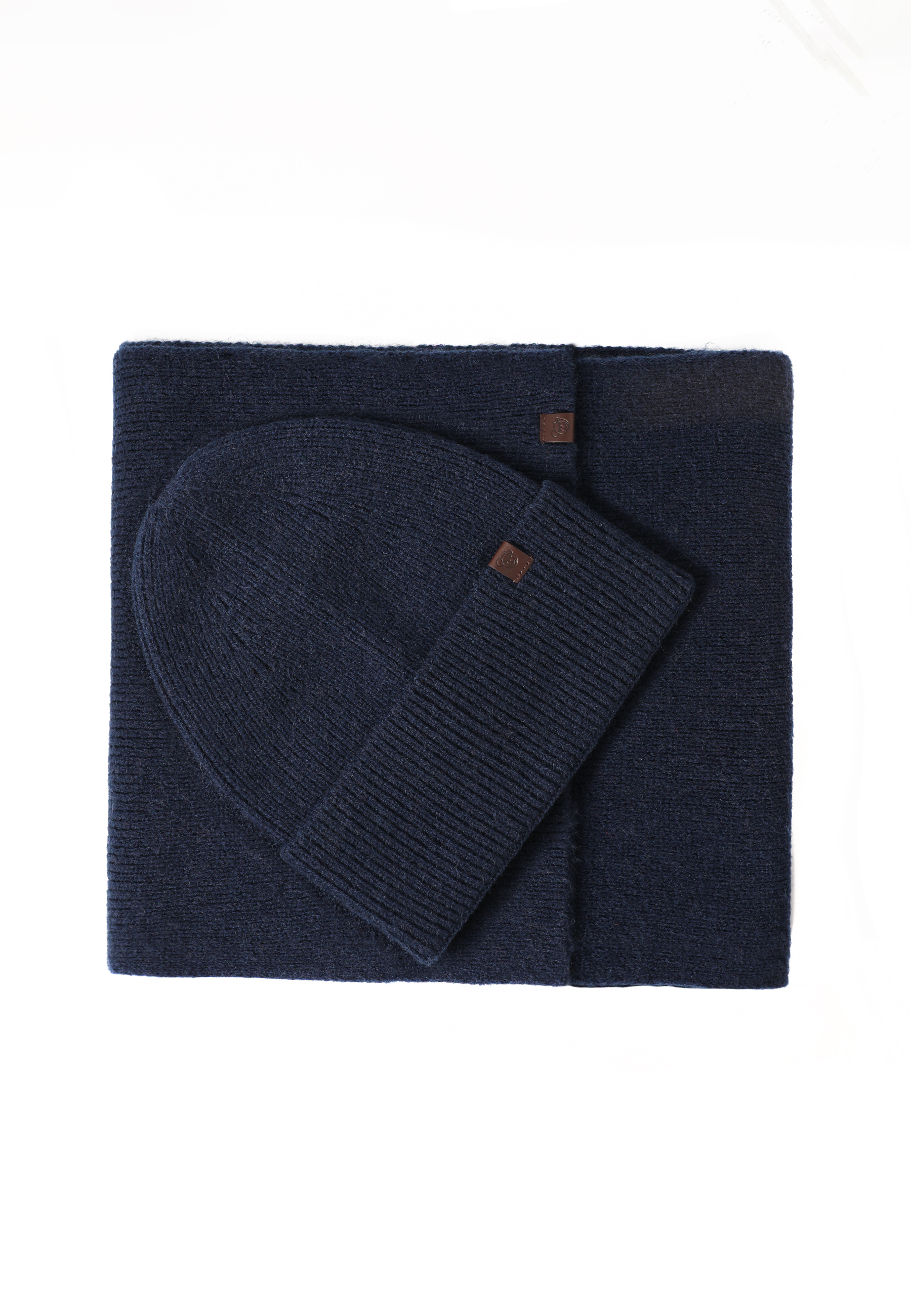 KLASYCZNY SZALIK Z DOMIESZKĄ WEŁNY - VELORE GRANATOWY 2