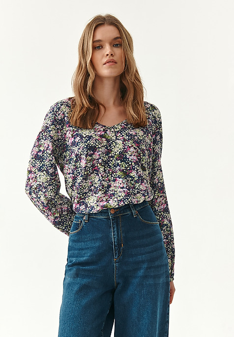 BLUZĂ DE DAMĂ CU IMPRIMEU FLORAL LINALIA MULTICOLOR 2