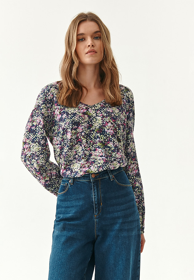 BLUZĂ DE DAMĂ CU IMPRIMEU FLORAL LINALIA BLUZĂ DE DAMĂ CU IMPRIMEU FLORAL LINALIA MULTICOLOR 4