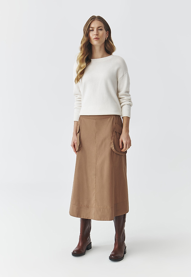WOVEN CARGO SKIRT — KONI WOVEN CARGO SKIRT — KONI BEŻOWY 1