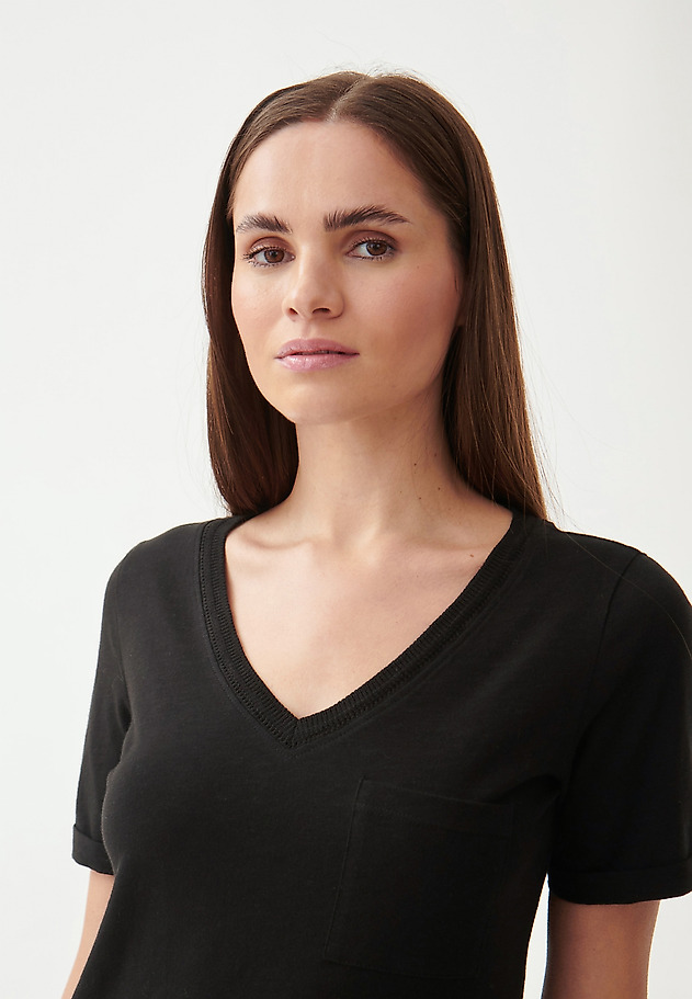 T-SHIRT DAMSKI Z KIESZONKĄ MIMI T-SHIRT DAMSKI Z KIESZONKĄ MIMI CZARNY 4