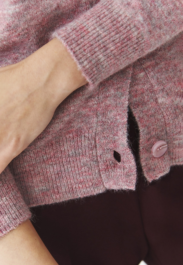 LADIES' JUMPER WITH BUTTONS AND A V-NECK — AUTUMN LADIES' JUMPER WITH BUTTONS AND A V-NECK — AUTUMN FIOLETOWY 5