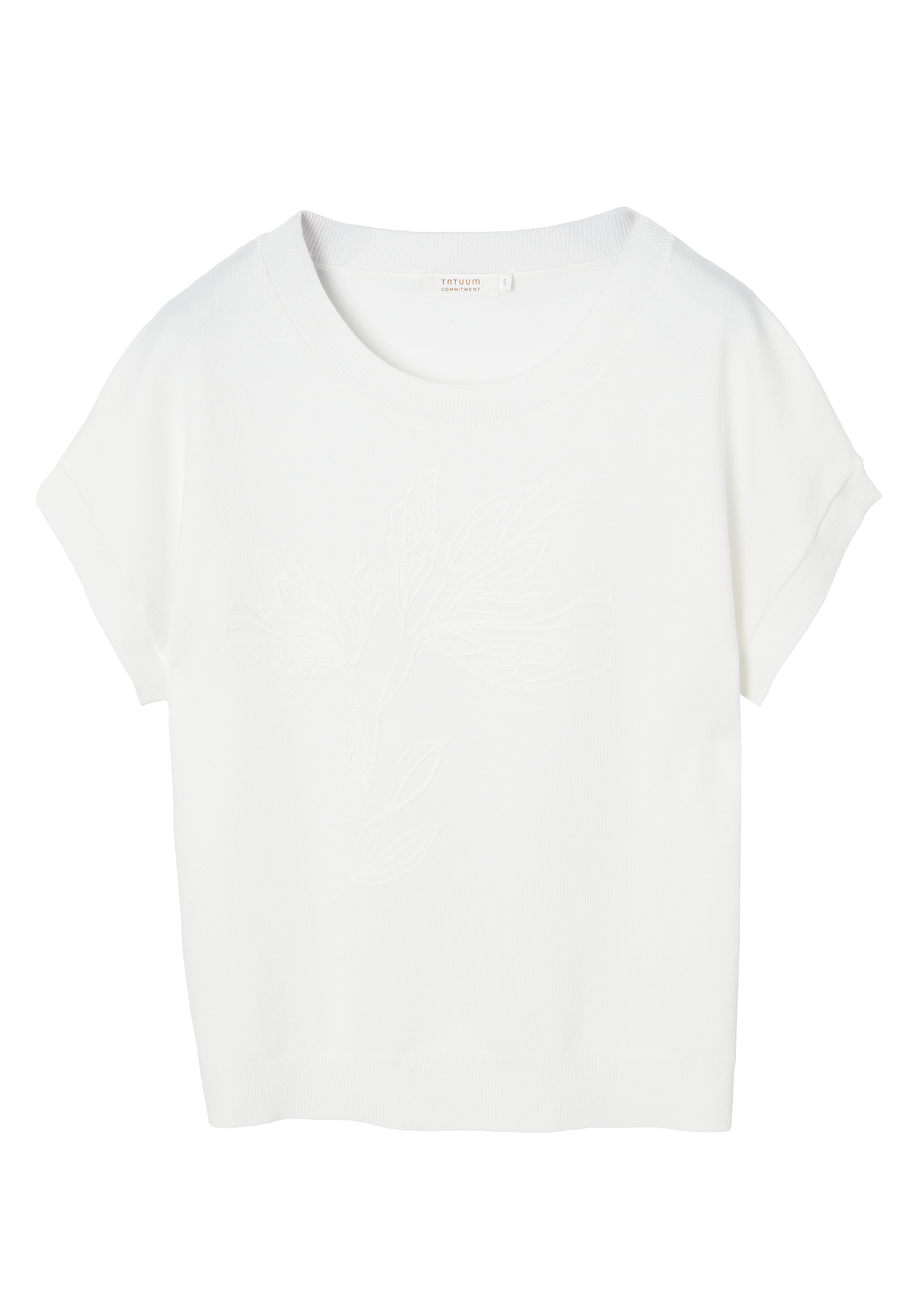 BLUZĂ DIN TRICOT, CU VISCOZĂ LENZING™ ECOVERO™ - SUFIF ALB 2