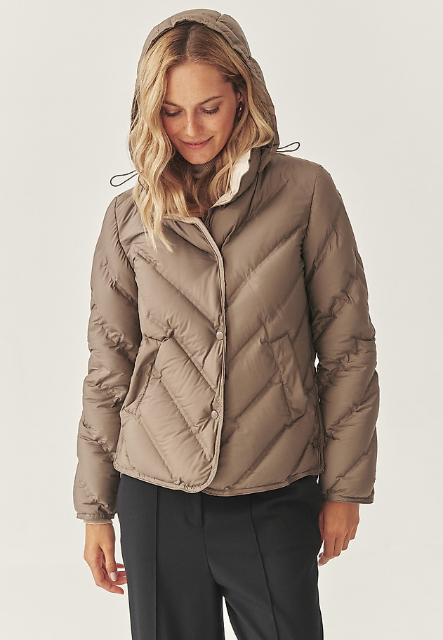 DOWN JACKET WITH STAND-UP COLLAR - MARANTINAKA DOWN JACKET WITH STAND-UP COLLAR - MARANTINAKA BEIGE 2