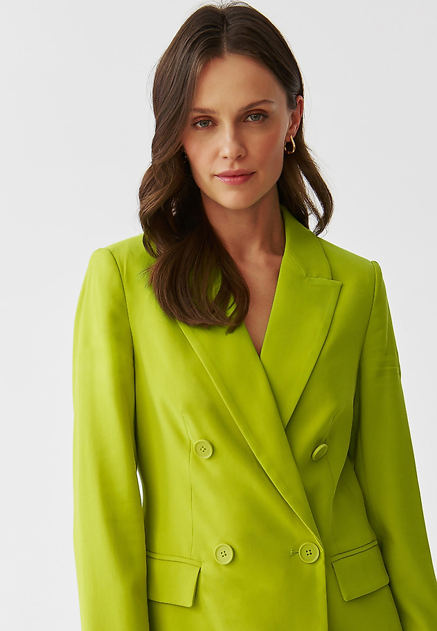 LADIES’ DOUBLE-BREASTED JACKET WITH A LINING - ADA LADIES’ DOUBLE-BREASTED JACKET WITH A LINING - ADA ZIELONY 1