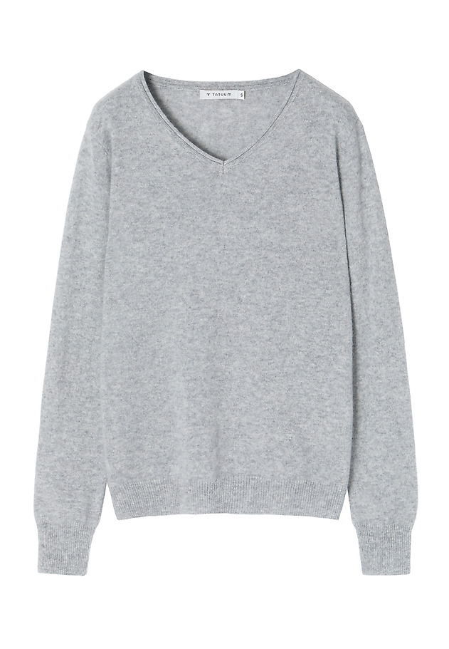 KLASYCZNY SWETER DAMSKI KASZMIR KLASYCZNY SWETER DAMSKI KASZMIR SZARY 5