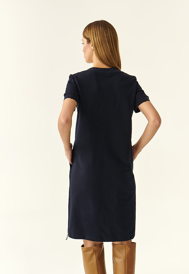 SHORT-SLEEVE KNITWEAR DRESS NAJESTI SHORT-SLEEVE KNITWEAR DRESS NAJESTI NAVY BLUE 4
