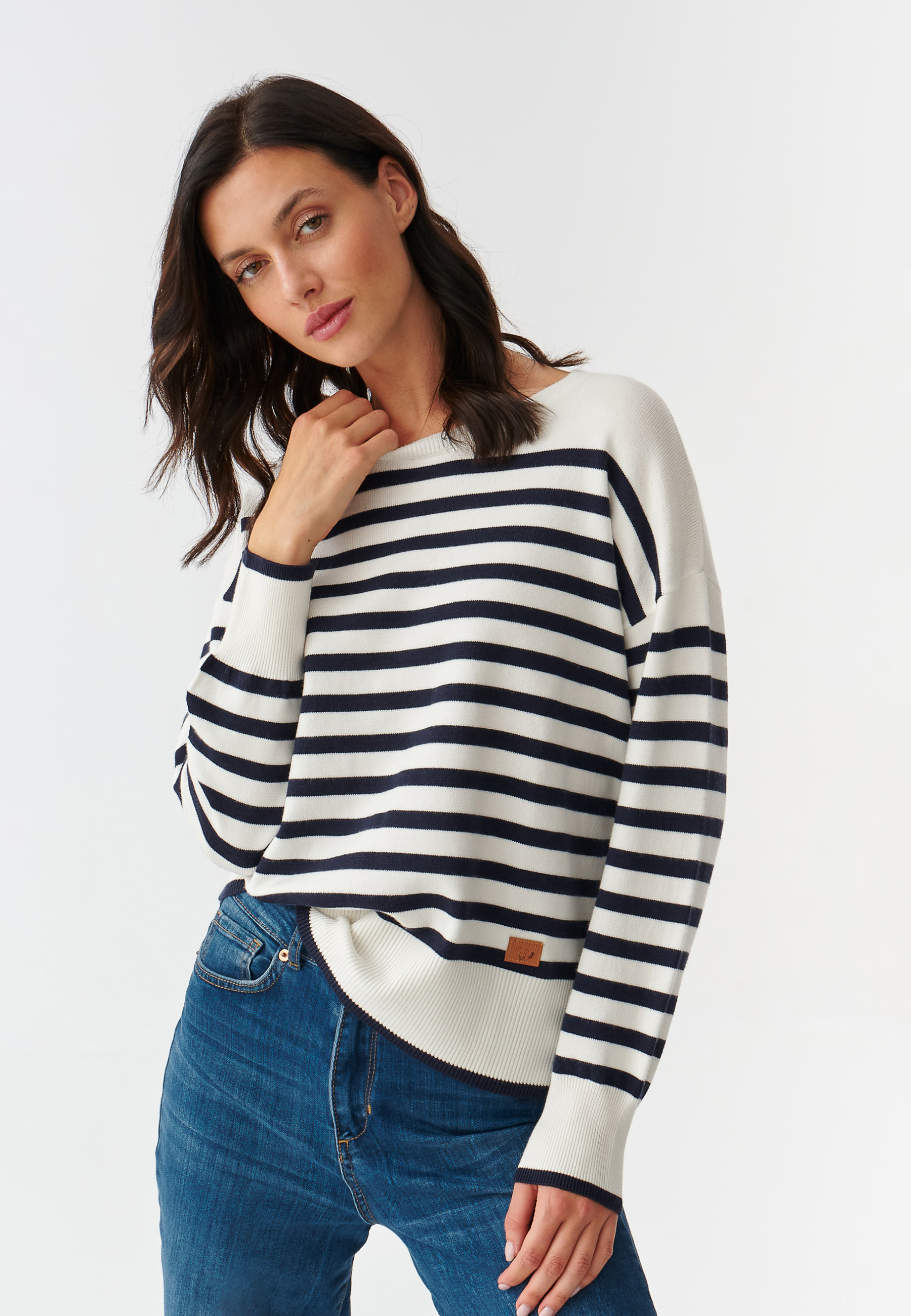 DÁMSKY LEŽÉRNY PRUHOVANÝ SVETER MIRO