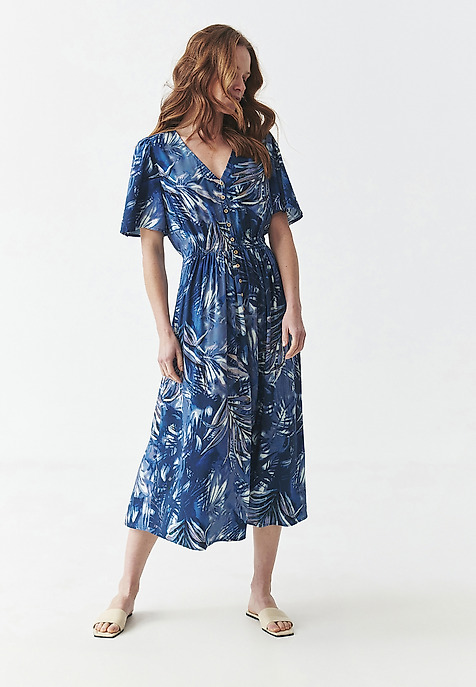 VISCOSE MIDI DRESS - DETTA MULTICOLOR 2