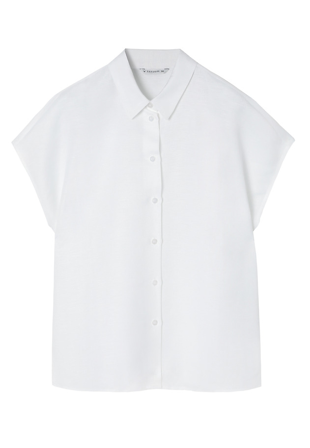 LIGHTWEIGHT SHIRT IN LINEN AND VISCOSE - KIMI LIGHTWEIGHT SHIRT IN LINEN AND VISCOSE - KIMI BIAŁY 7