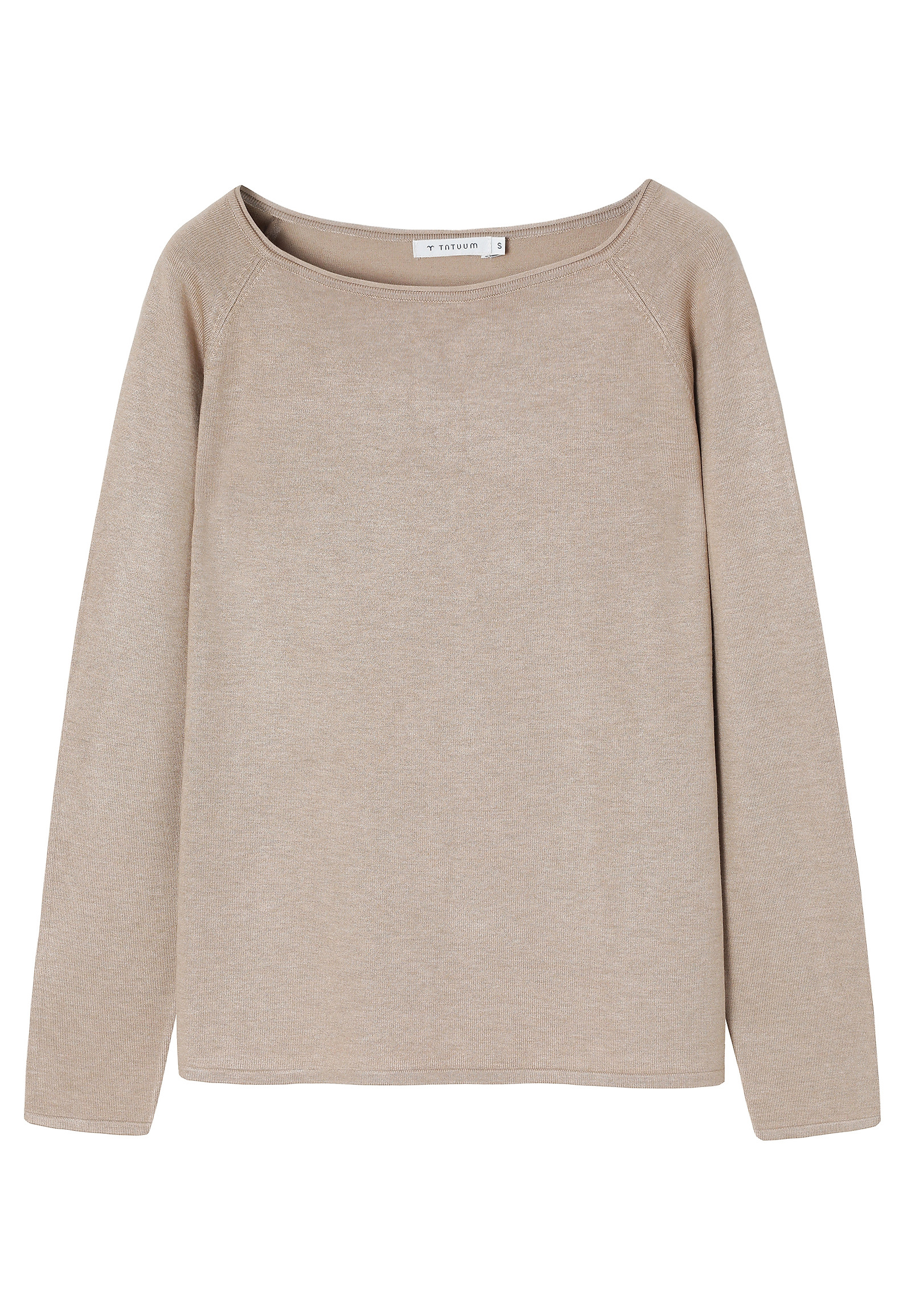 CLASSIC PULLOVER WITH A BOAT NECKLINE - BROOKE CLASSIC PULLOVER WITH A BOAT NECKLINE - BROOKE BEIGE 113147