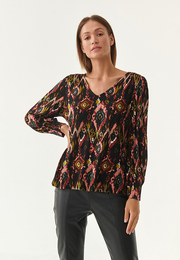 VISCOSE BLOUSE WITH PRINT MANDRAGORA 1 VISCOSE BLOUSE WITH PRINT MANDRAGORA 1 MULTIKOLOR 1
