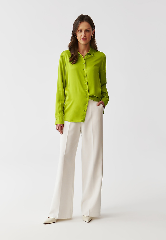 LADIES’ SATIN STYLISH BLOUSE - NIKA LADIES’ SATIN STYLISH BLOUSE - NIKA ZIELONY 3
