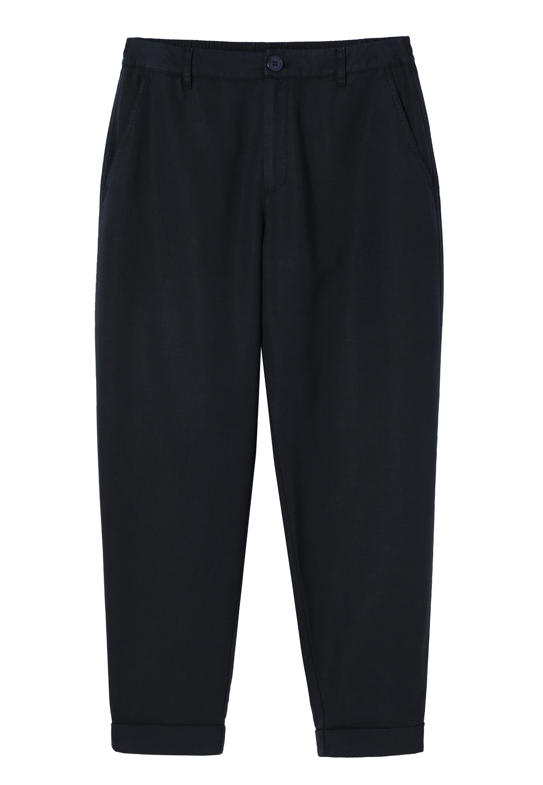TKANINOWE SPODNIE Z LYOCELLEM TENCEL™ - SEREMIO 3 GRANATOWY 2