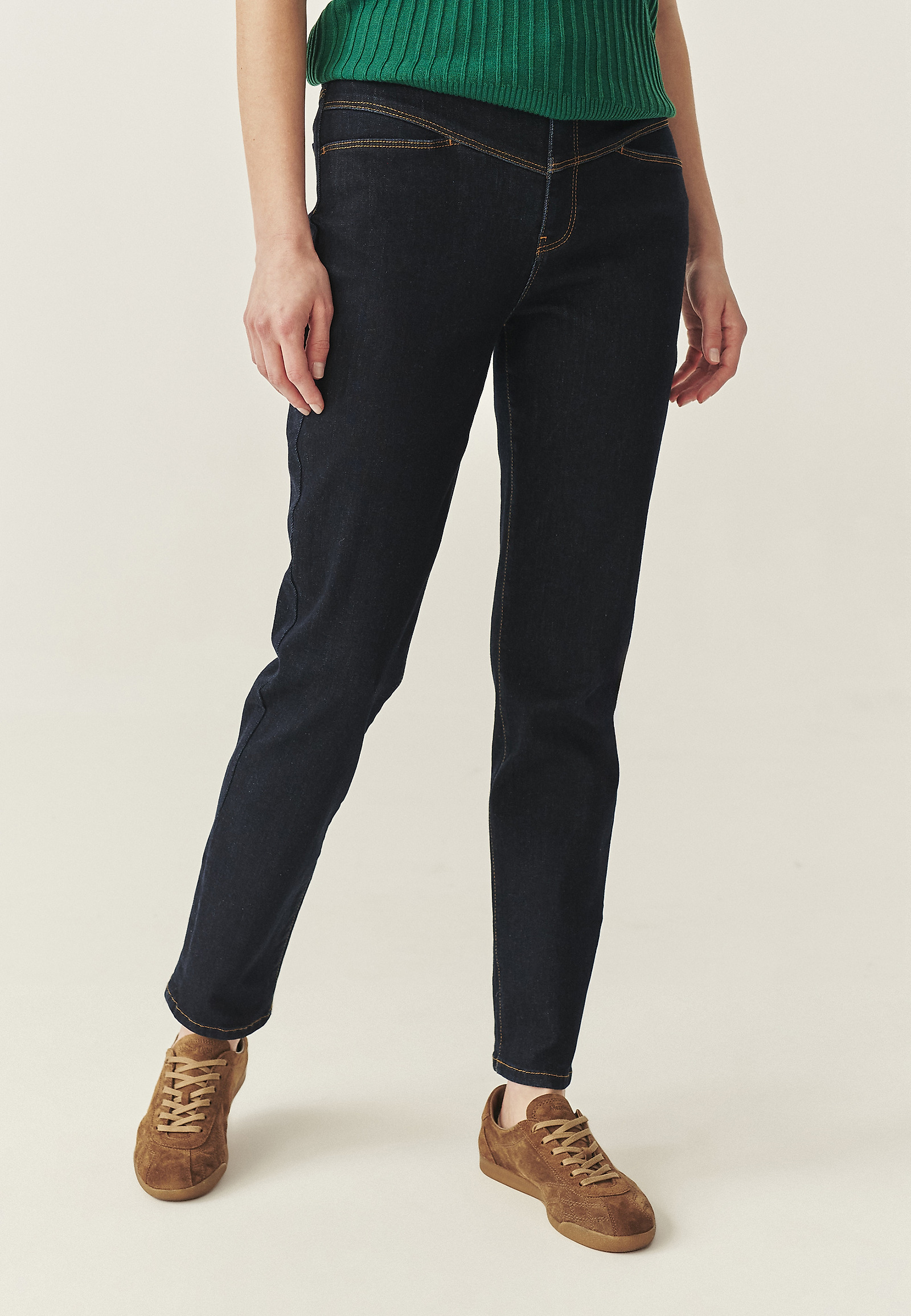 DENIMOWE SPODNIE SLIM FIT - YOKO 1 DENIMOWE SPODNIE SLIM FIT - YOKO 1 GRANATOWY 114679