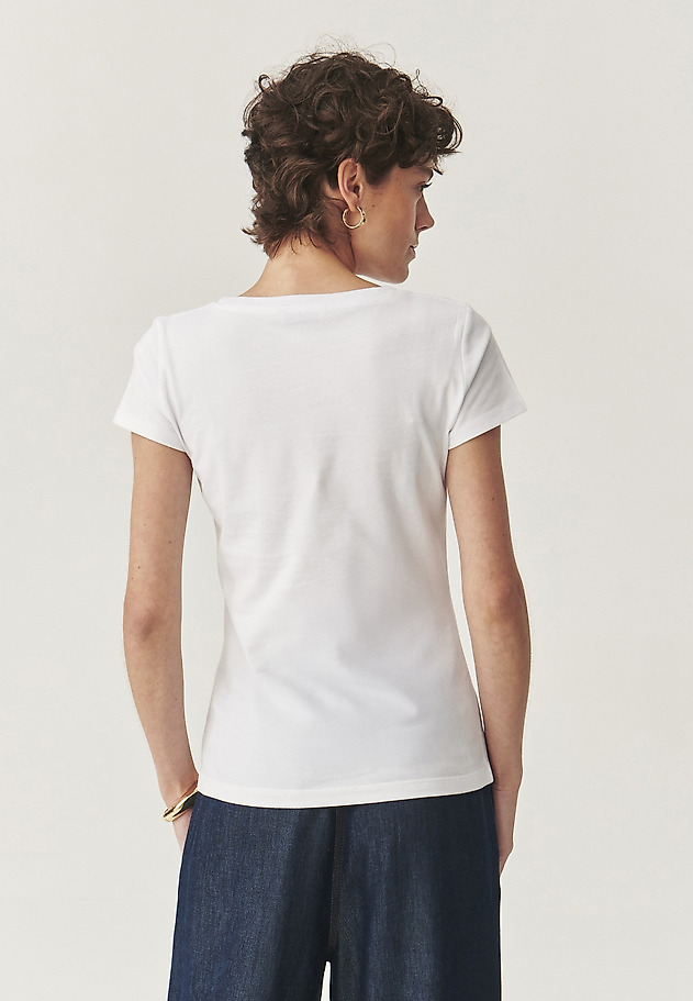 BAWEŁNIANY T-SHIRT Z NADRUKIEM - ANTONIA 1 BAWEŁNIANY T-SHIRT Z NADRUKIEM - ANTONIA 1 BIAŁY 3
