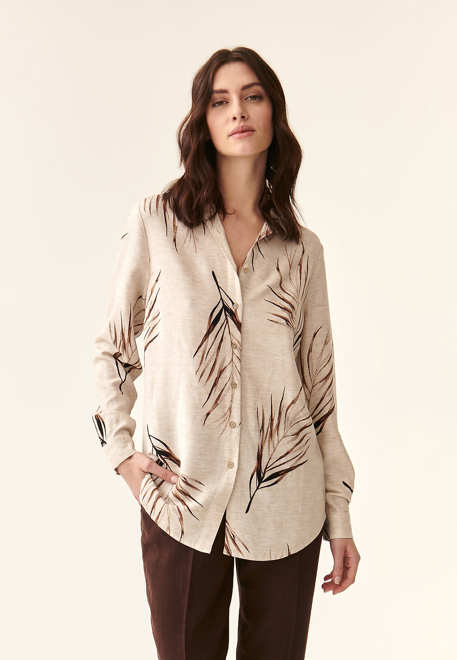 LADIES' SHIRT IN PALM TREE PRINT GONIKO 2 LADIES' SHIRT IN PALM TREE PRINT GONIKO 2 MULTICOLOR 87742