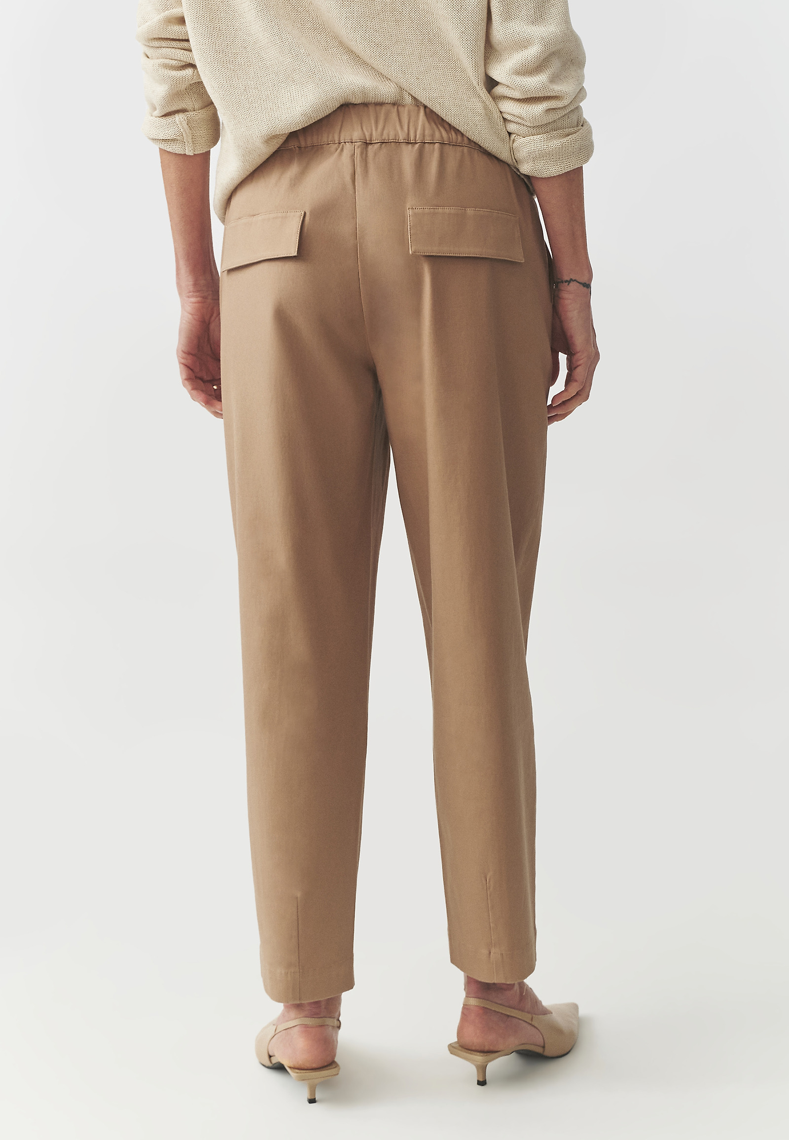 COTTON TROUSERS — DARLI COTTON TROUSERS — DARLI BEIGE 105817