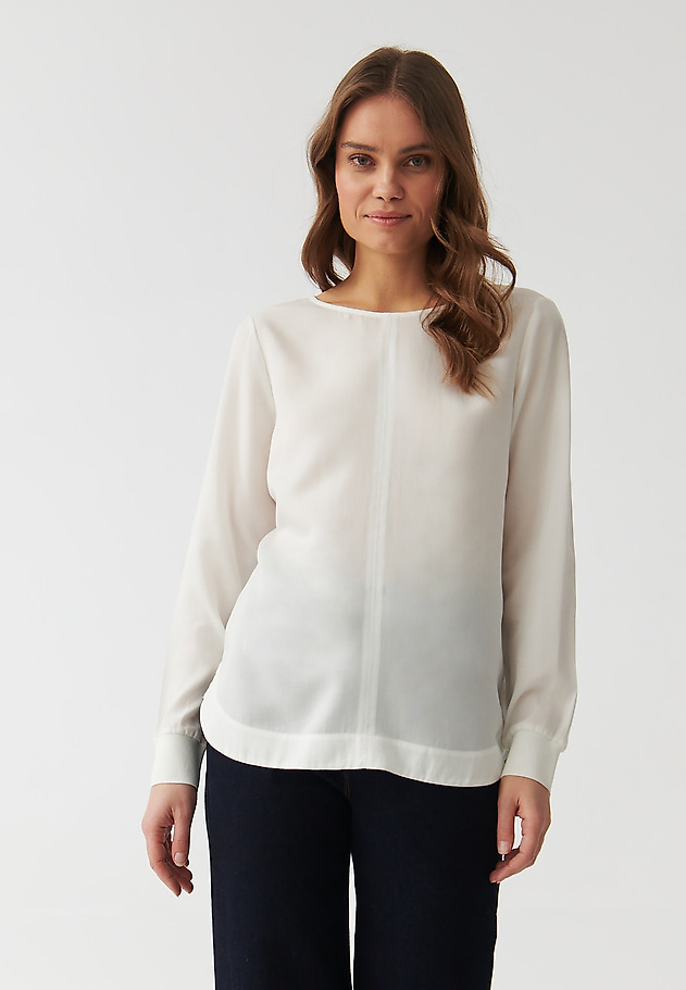 LADIES’ LONG-SLEEVED BLOUSE WITH BOAT NECKLINE - VIKI LADIES’ LONG-SLEEVED BLOUSE WITH BOAT NECKLINE - VIKI ECRU 3