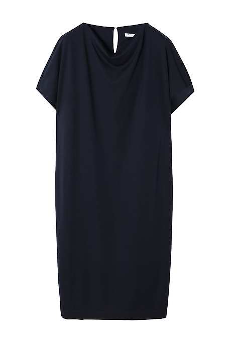 ROCHIE DIN TRICOT, CU DECOLTEU TIP „CASCADĂ” - ZORIMAX BLEUMARIN 2