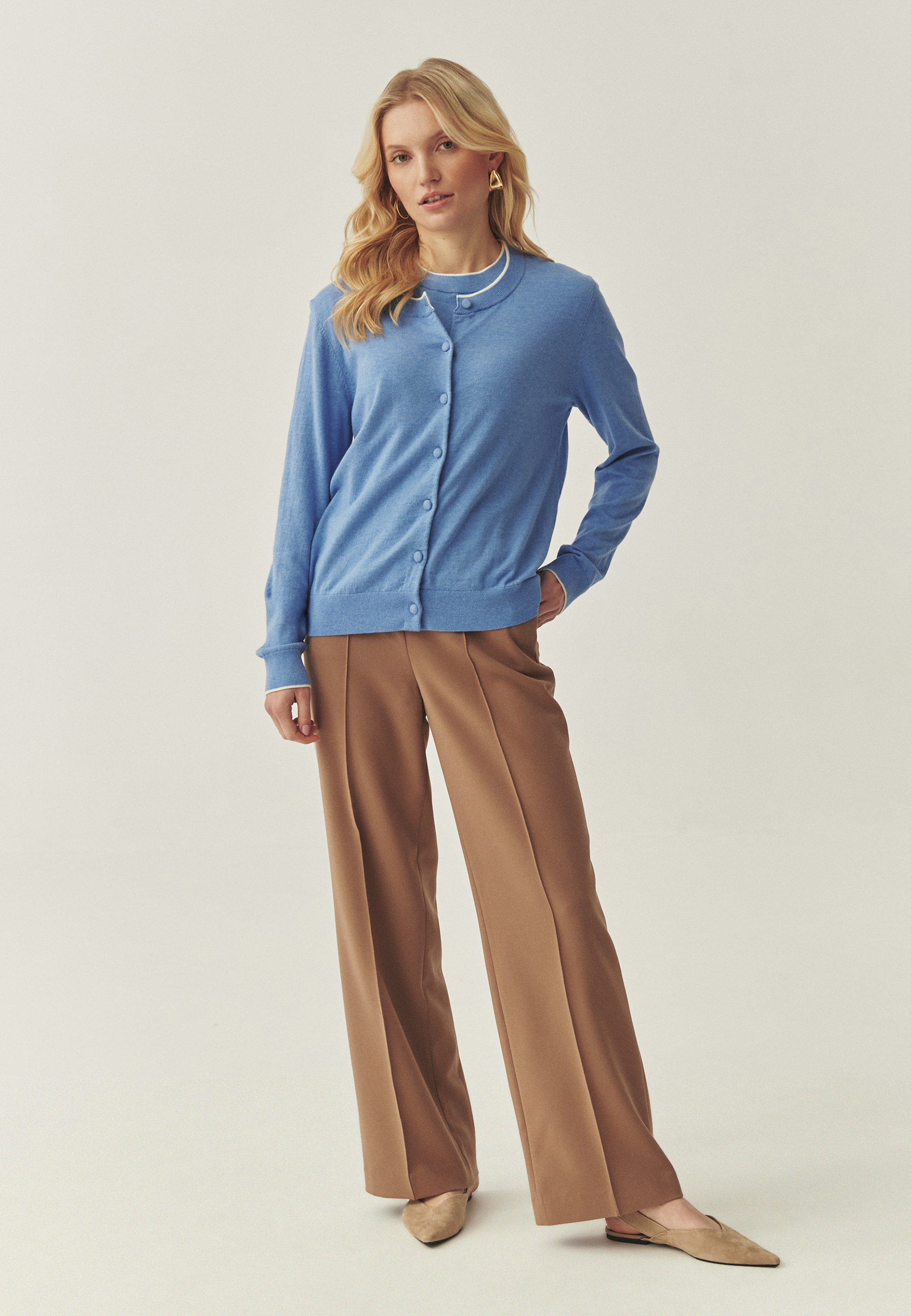 KARDIGAN Z DOMIESZKĄ JEDWABIU - HILO