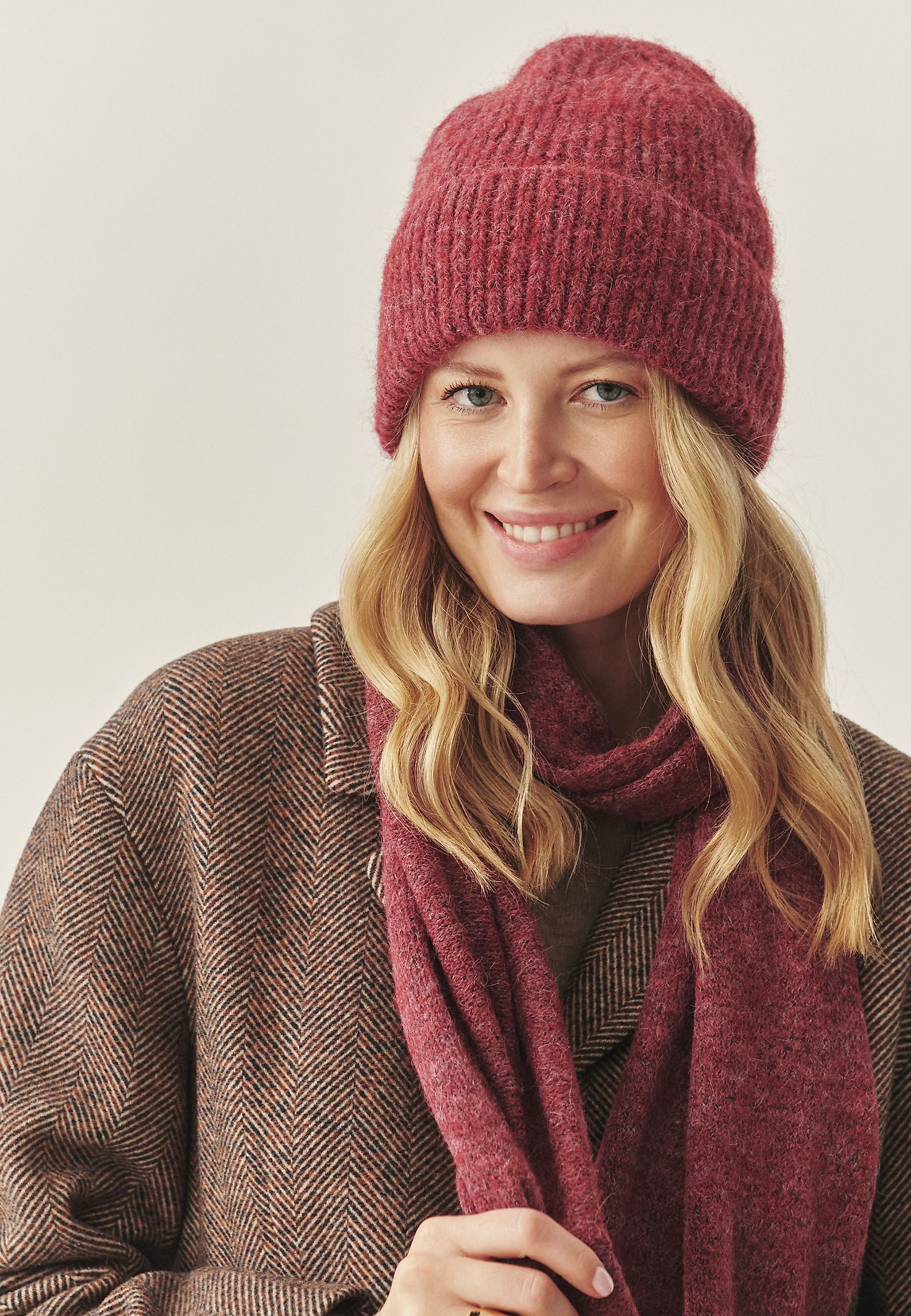 HAT WITH WOOL BLEND - STORI HAT WITH WOOL BLEND - STORI RED 117604