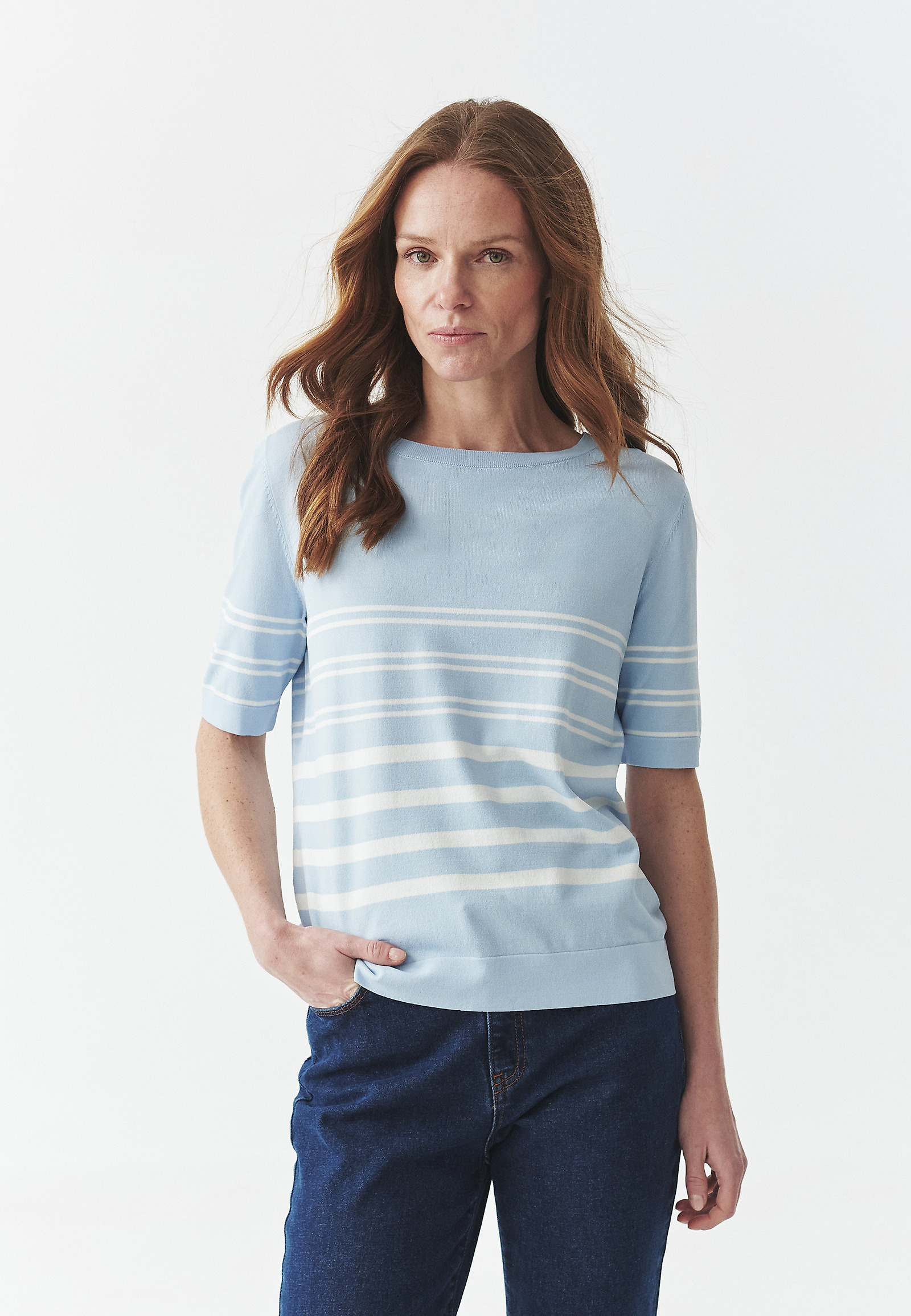 ČRTASTA BLUZA - EZRA ČRTASTA BLUZA - EZRA MODRA 109301