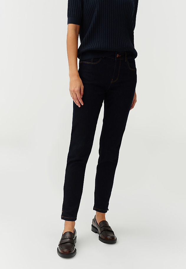 LADIES’ TAILORED DARK DENIM JEANS - RENA LADIES’ TAILORED DARK DENIM JEANS - RENA GRANATOWY 6