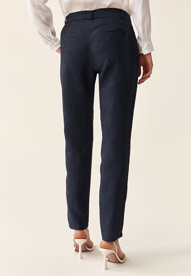 LOOSE LINEN TROUSERS TOMIKO LOOSE LINEN TROUSERS TOMIKO NAVY BLUE 3