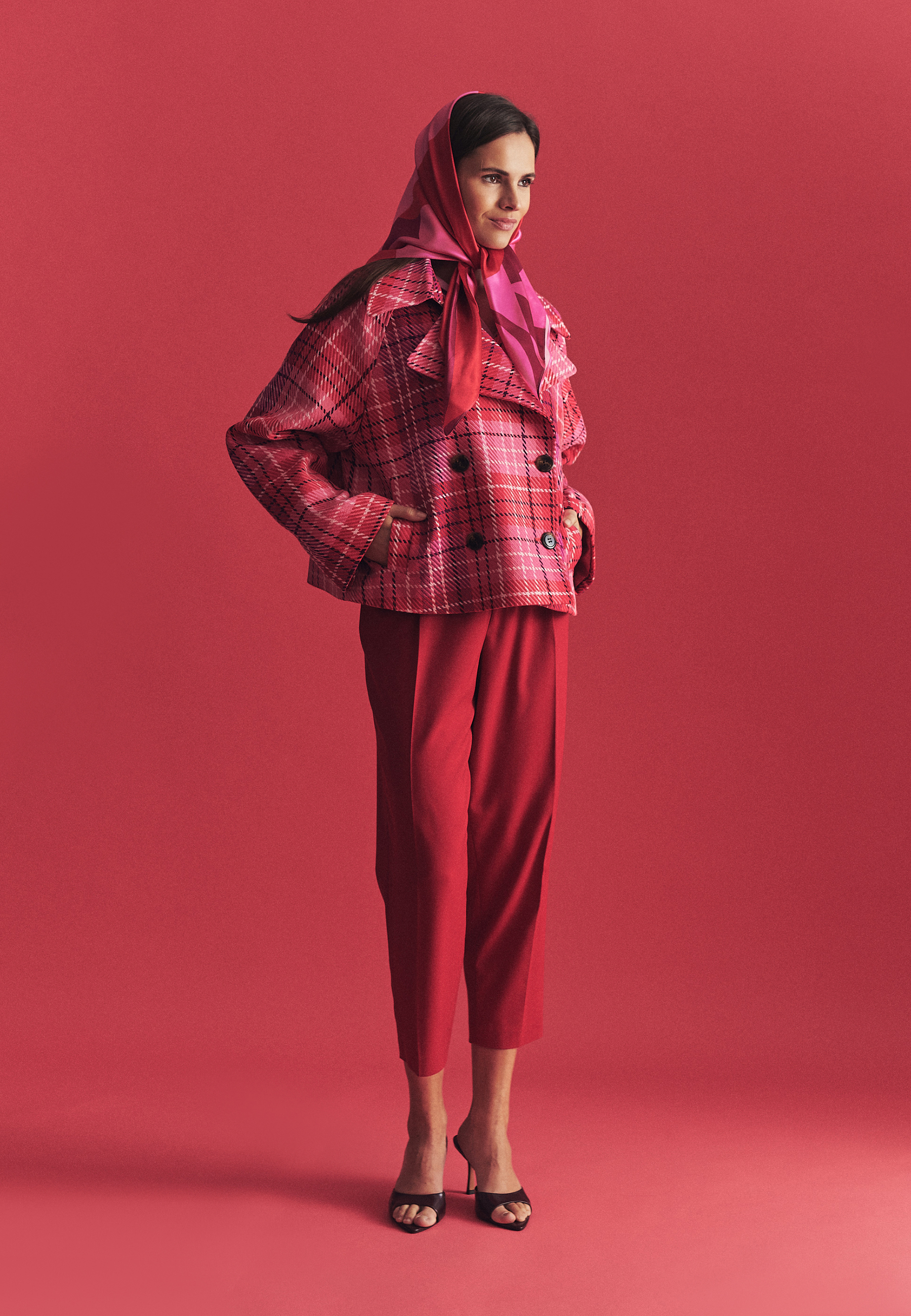 TWEEDOWA KURTKA O KRÓTKIM KROJU - MALIBAKA MULTIKOLOR 2