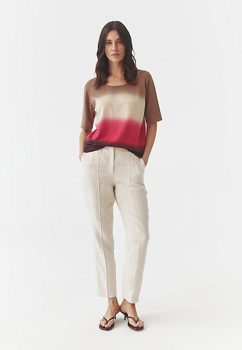 LADIES’ LINEN CIGARILLOS - MILO BEIGE 2