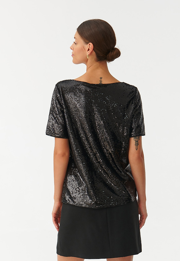 LADIES’ SEQUINED BLOUSE VELVITA LADIES’ SEQUINED BLOUSE VELVITA BLACK 4