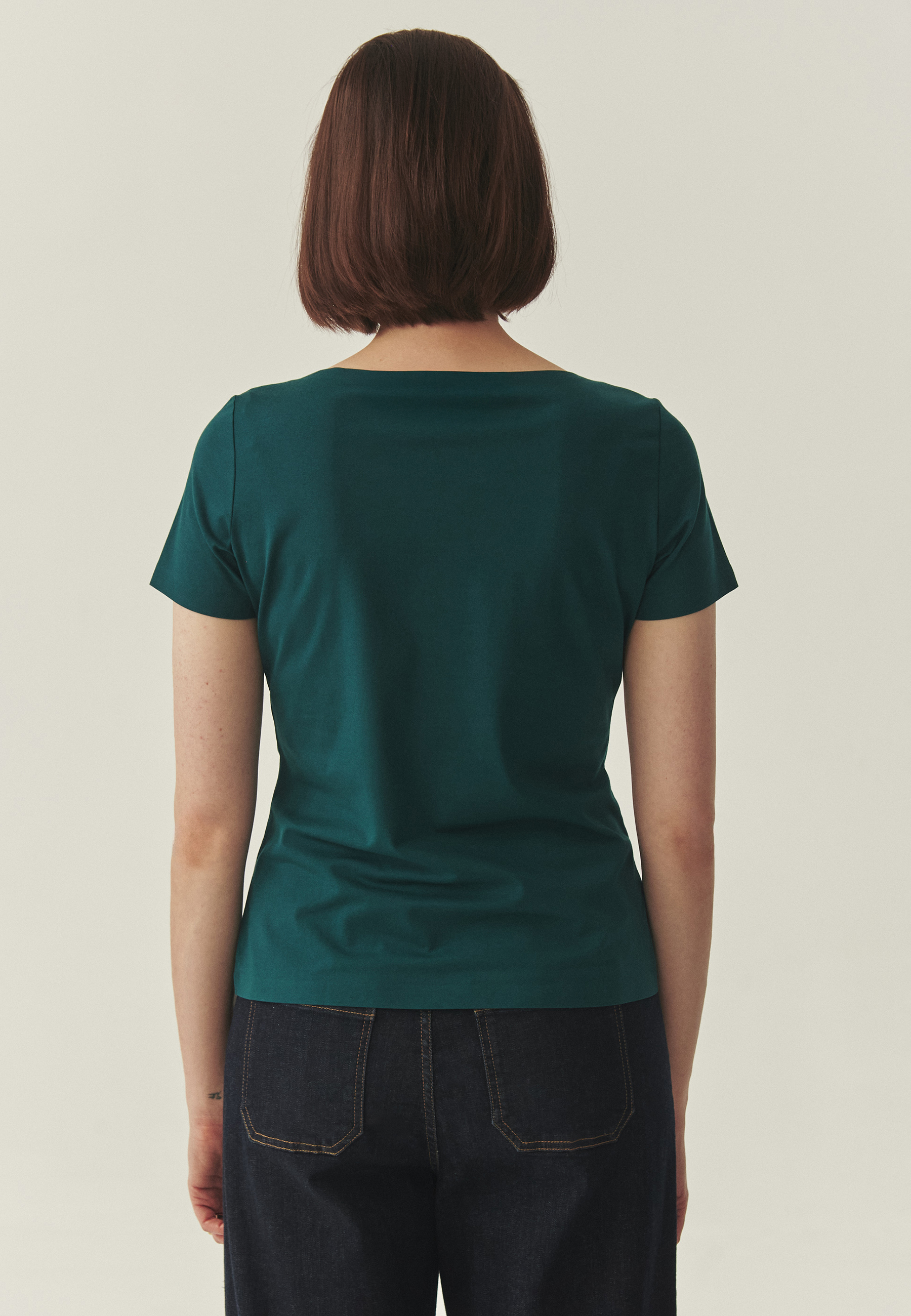 BEZSZWOWA BLUZKA Z BAWEŁNĄ - MIKAJA 4 ZIELONY 2