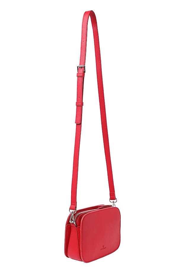 RED HANDBAG WITH FLORAL MOTIF - ROSENA RED HANDBAG WITH FLORAL MOTIF - ROSENA CZERWONY 3