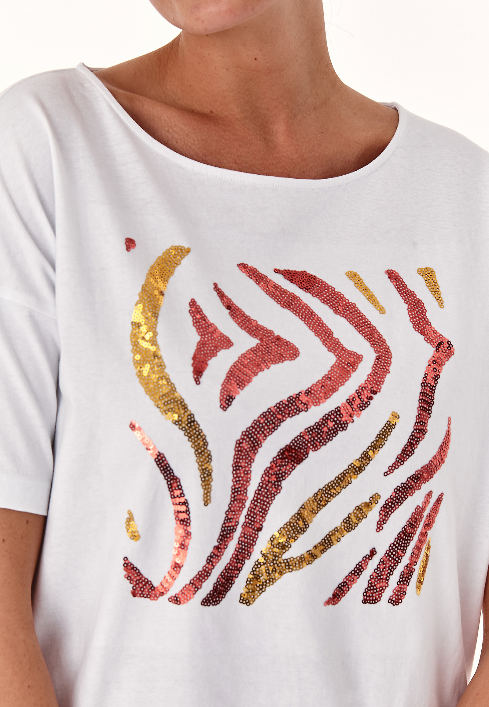 LUŹNY T-SHIRT DAMSKI MIZA 2 LUŹNY T-SHIRT DAMSKI MIZA 2 BIAŁY 79174