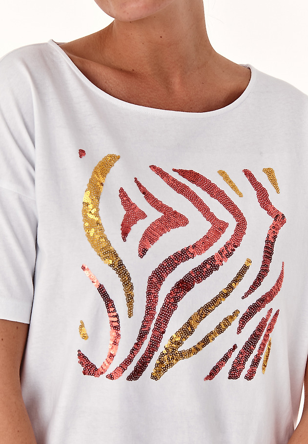 LUŹNY T-SHIRT DAMSKI MIZA 2 LUŹNY T-SHIRT DAMSKI MIZA 2 BIAŁY 3
