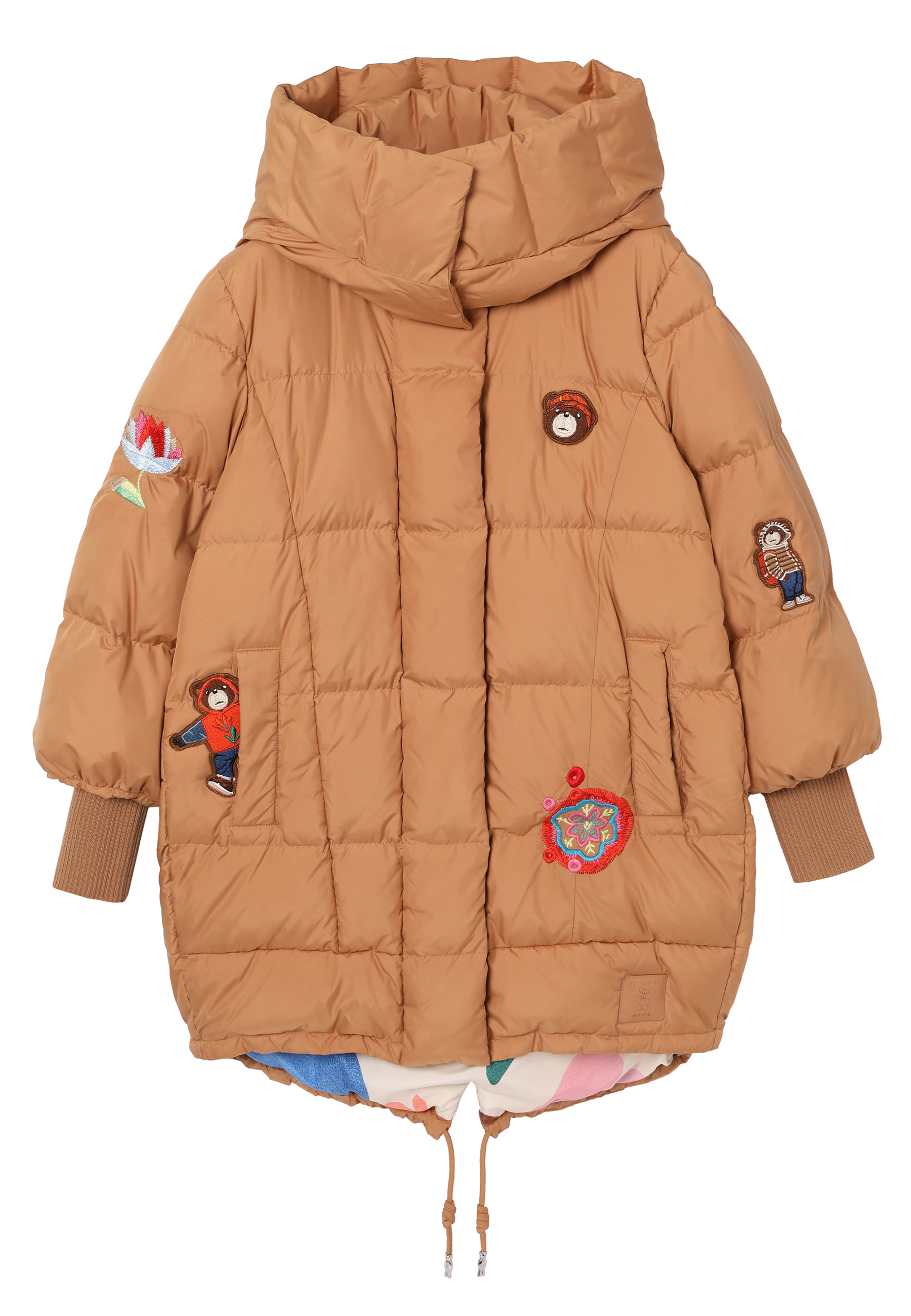 PUCHOWA KURTKA Z MISIEM USZATKIEM - KREZI BEŻOWY 2