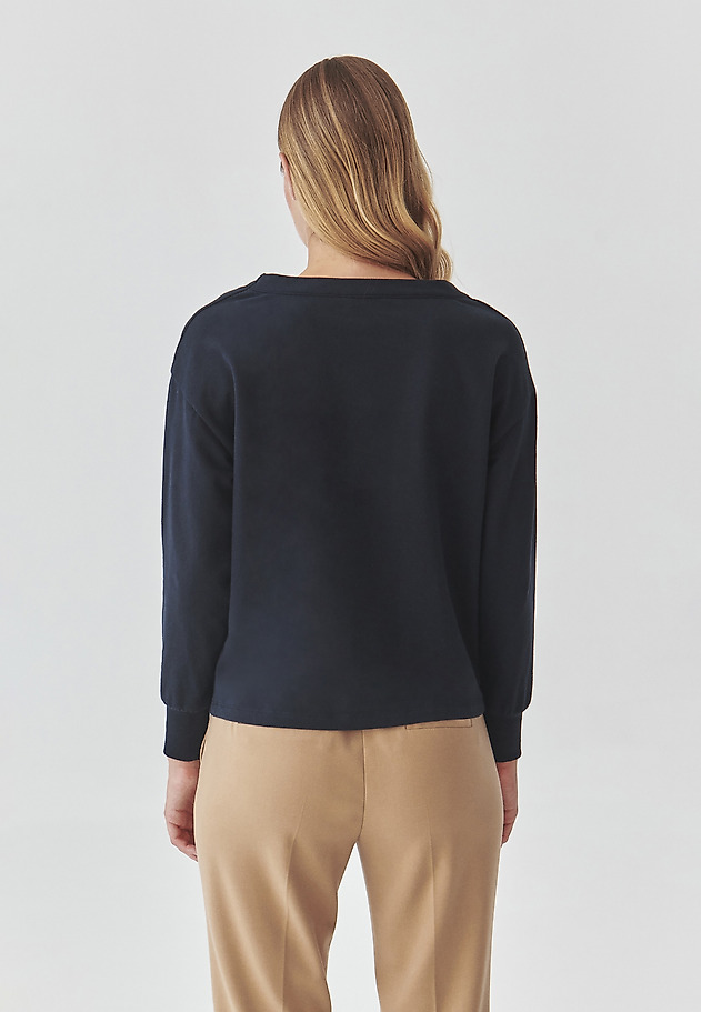 STYLISH LADIES’ SWEATSHIRT WITH WATER NECKLINE - MALIA STYLISH LADIES’ SWEATSHIRT WITH WATER NECKLINE - MALIA GRANATOWY 3
