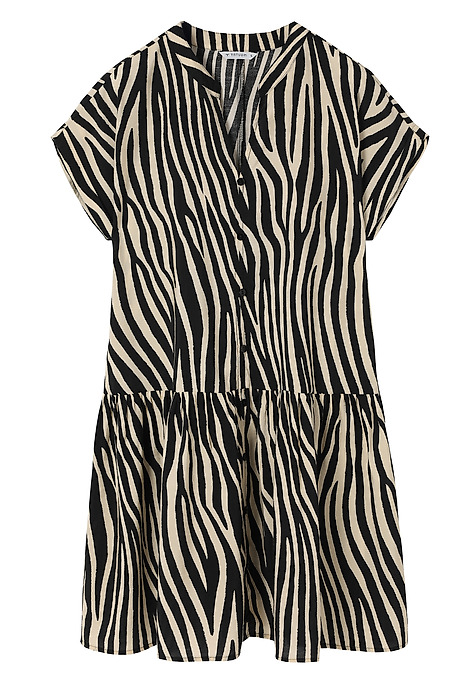 PATTERNED DRESS WITH VISCOSE - MARLENA BLACK 2