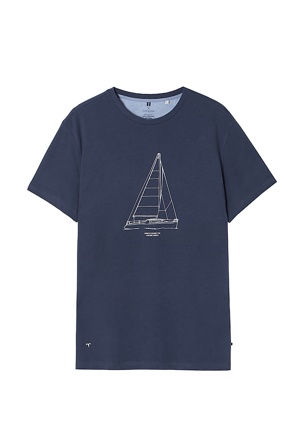 MEN'S COTTON T-SHIRT MIKIN 8 MEN'S COTTON T-SHIRT MIKIN 8 NAVY BLUE 5