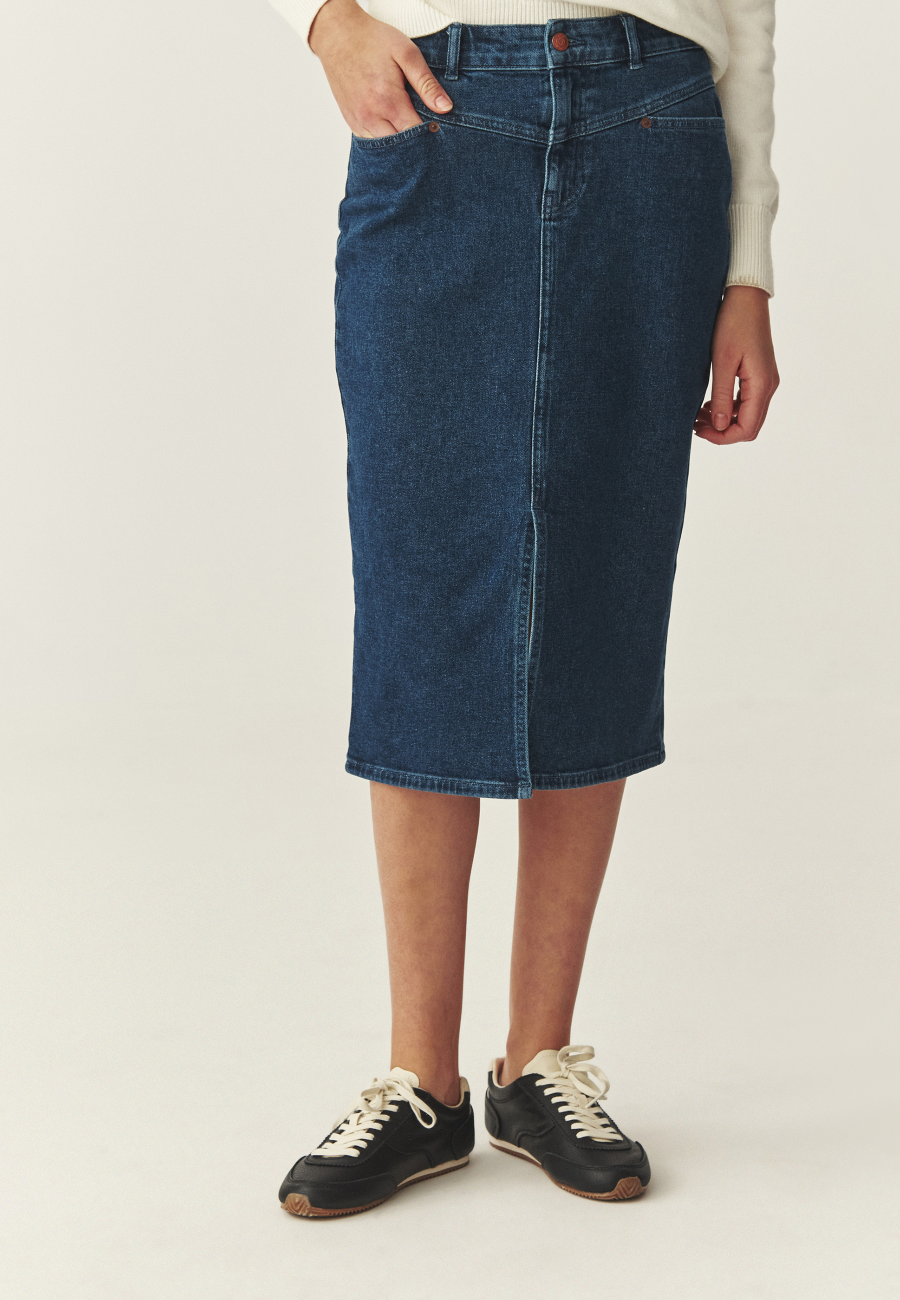 FUSTĂ MIDI DIN DENIM - MEDIANARIA BLEUMARIN 2