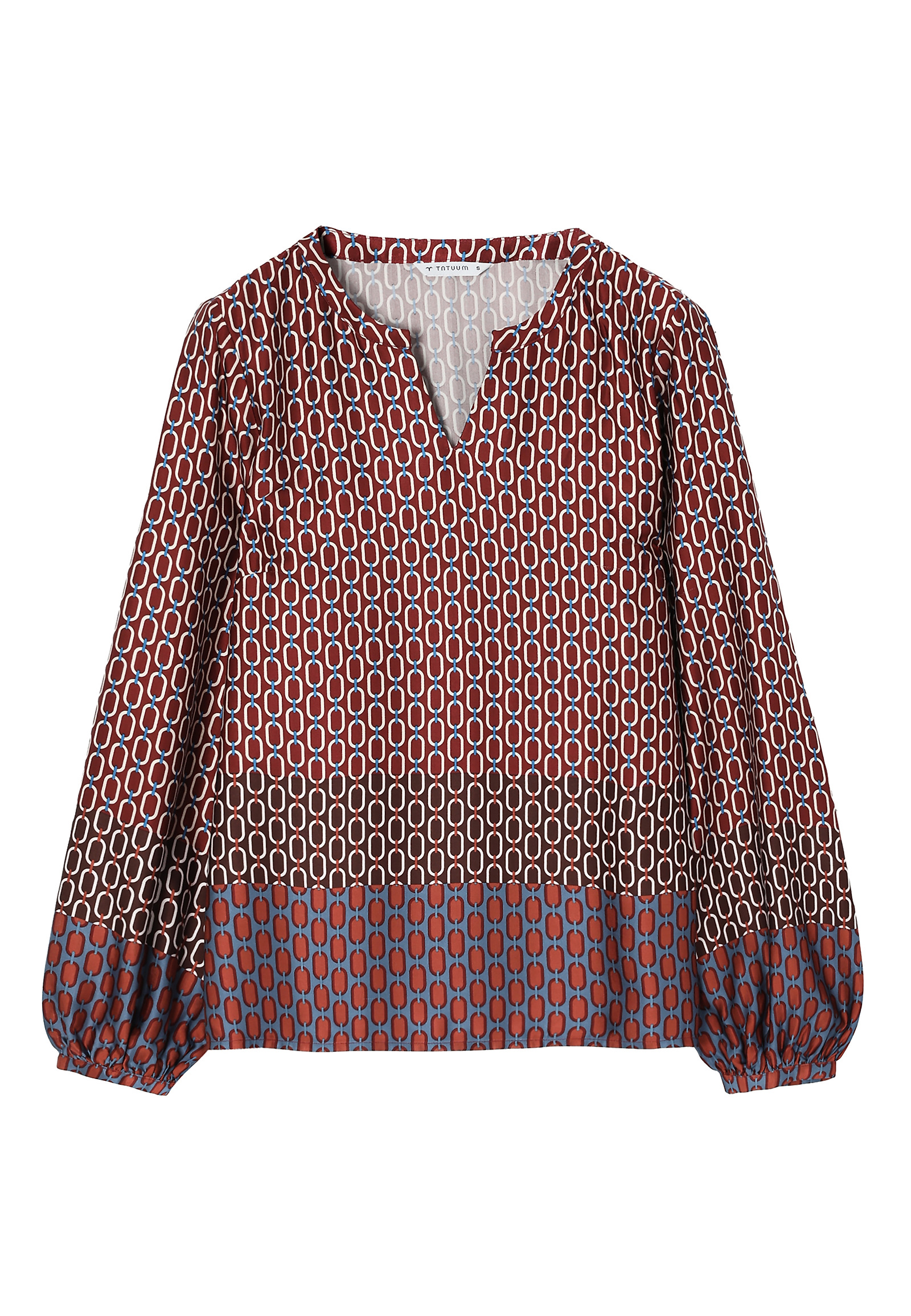 BLUZA IZ BLAGA Z ORIGINALNIM VZORCEM - GAYA BLUZA IZ BLAGA Z ORIGINALNIM VZORCEM - GAYA VEČBARVNA 101539