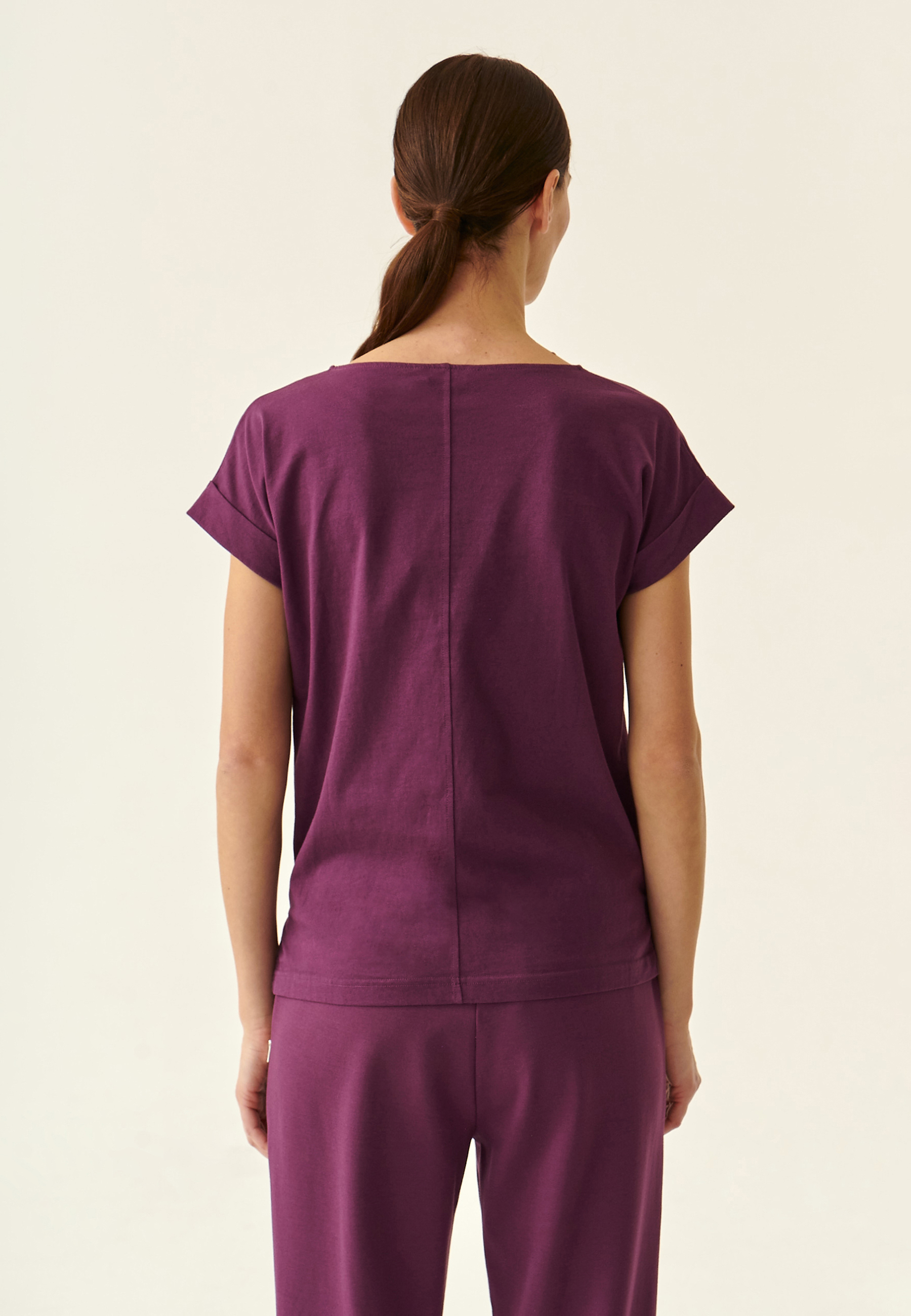 T-SHIRT DAMSKI Z BAWEŁNY ORGANICZNEJ MAKI 1