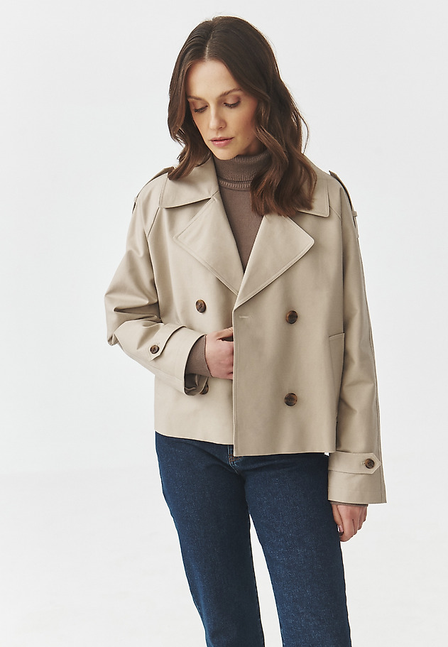 COTTON TRENCH COAT — SERKENI COTTON TRENCH COAT — SERKENI BEŻOWY 2