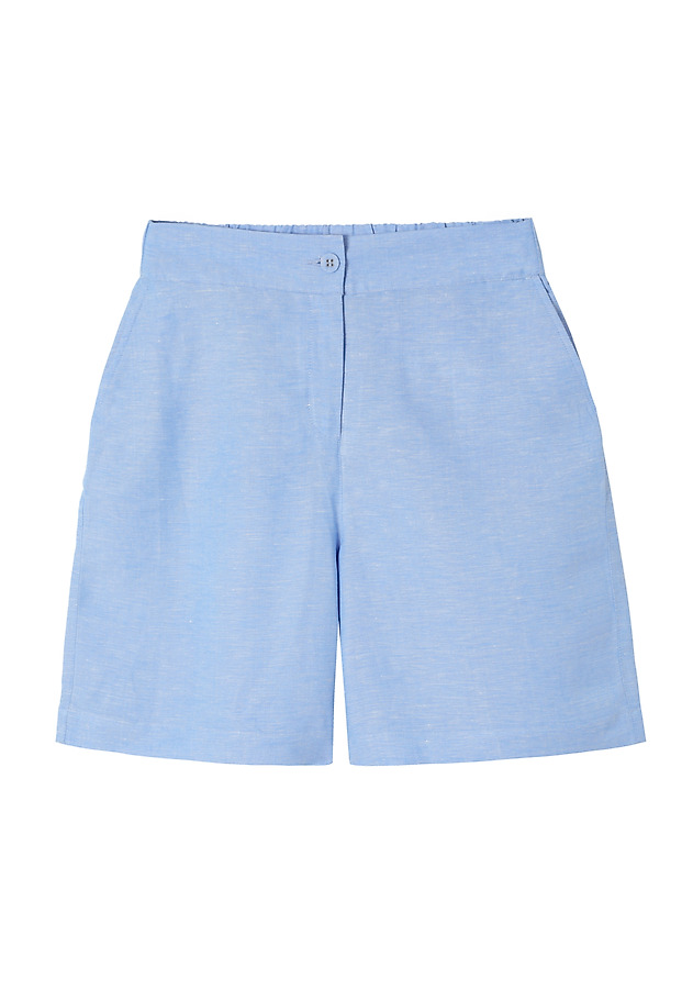 SHORTS WITH LINEN - PADME 1 SHORTS WITH LINEN - PADME 1 NIEBIESKI 5