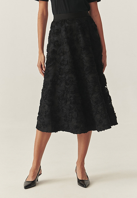 FELLÓ TÉSZÁVAL HIPERFLOREÁLIS MINTÁKKAL - DIANAKA 2 FEKETE 2